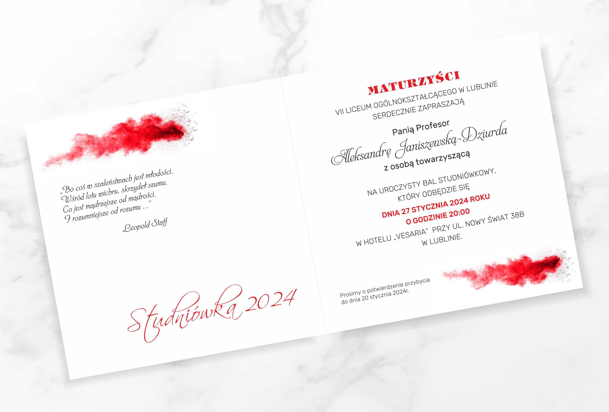 Zaproszenie ST-5 - obrazek 2