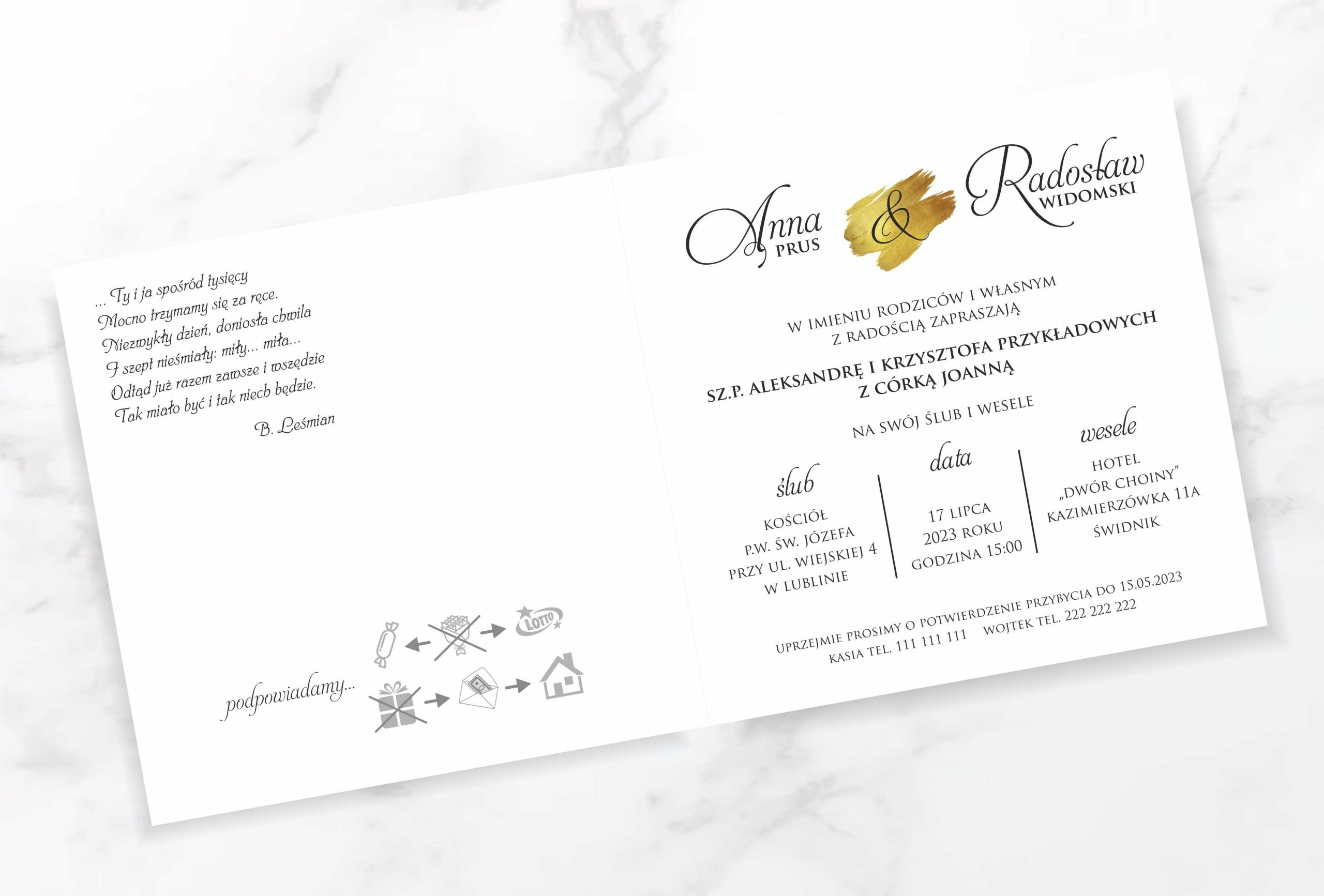 Zaproszenie Z15 - obrazek 2